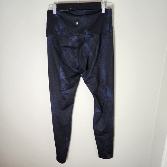 Lululemon Wunder Under Pant Full-On Luon Womens Wind Chill Deep Navy Black 12 - Picture 1 of 5